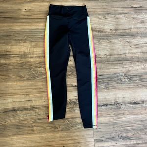 Spiritual Gangster black rainbow striped legging